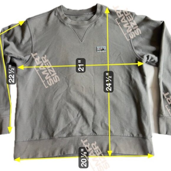 Patagonia Sweatshirt Womens Small Green Gray Crew Pullover 100% Organic Cotton - Picture 3 of 3
